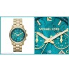 Michael Kors MK5815 Gold Tone Turquoise Blue Mid Size Dial Women's Watch