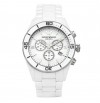 EMPORIO ARMANI AR1424 WHITE CERAMIC CHRONOGRAPH WATCH
