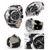 Diesel Little Daddy Black and Grey Dial Black Leather Mens Watch DZ7256