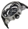 Diesel Little Daddy Black and Grey Dial Black Leather Mens Watch DZ7256