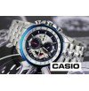 Imported Casio 558 Blue And White Dial With Silver Chain Watch For Men