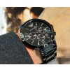 Authentic Emporio Armani AR2453, Full Black Steel Men's Chronograph Watch