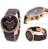 Emporio Armani AR 5891 Brown Chronograph Wrist Watch For Women 2 Years Warranty