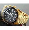 Emporio Armani - Analog Black Dial with Gold Chain Band Original Men's Watch - Golden - Model - AR5857