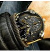 Diesel DZ7333 Mr.Daddy 2.0 Black Gold Dial Quartz Men's Watch
