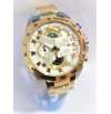 Imported Casio Edifice 540 White Dial Silver and Gold Case with Full Gold Chain Watch For Men New Arrival