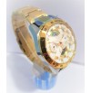 Imported Casio Edifice 540 White Dial Silver and Gold Case with Full Gold Chain Watch For Men New Arrival
