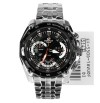 Casio Edifice 550 black dial silver chain for men