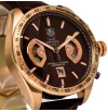 Tag Heuer Carrera Stainless Steel Case Brown Dial Brown Leather Strap