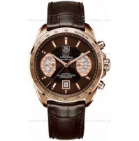 Tag Heuer Carrera Stainless Steel Case Brown Dial Brown Leather Strap