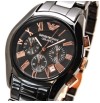 Imported Emporio Armani Men's Ar1410 Black/rose Gold Dial Ceramica Watch