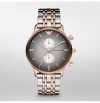 Emporio Armani Ar1721 Mens Grey And Rose Gold IP Gianni Watch