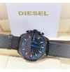 Imported Diesel Little Daddy Blue and Black Dial Leather Strap Watch For Men