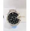 Diesel Little Daddy 10 BAR black dial silver chain watch for men