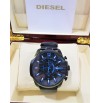 Imported Diesel Little Daddy Blue and Black Dial Leather Strap Watch For Men