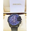 Imported Diesel Little Daddy Blue Dial Black Case Leather Strap Watch For Men