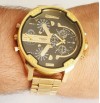 DIESEL Mr. Daddy 2.0 Gold-tone Black Dial Stainless Steel Watch DZ7371