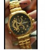 Imported Casio Edifice 558 Black Dial Full Gold Chain Watch For Men