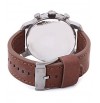 FOSSIL Nate Chronograph Grey Dial Brown Leather Men's Watch  JR1424