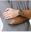 FOSSIL Nate Chronograph Grey Dial Brown Leather Men's Watch  JR1424