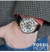 FOSSIL Townsman Automatic Original Yellow and Brown Leather Watch for Men - ME-3043