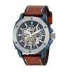 FOSSIL ME 3135 MODERN MACHINE SPORT AUTOMATIC DARK BROWN LEATHER MEN'S WATCH