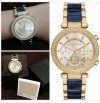 Michael Kors Women's MK6238Gold-Blue Chronograph watch