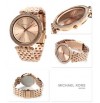 Michael Kors MK3192, Sleek Design, Full Rose Gold Studded Bezel Watch for Women