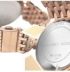 Michael Kors MK3192, Sleek Design, Full Rose Gold Studded Bezel Watch for Women