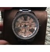  Michael Kors Black Wren Chronograph Watch with Rose Gold Glitz Dial MK 5879 (Imported)