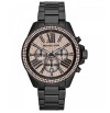  Michael Kors Black Wren Chronograph Watch with Rose Gold Glitz Dial MK 5879 (Imported)