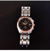Imported Tissot Couturier Black Dial Silver And Rosegold Chain Watch For Men