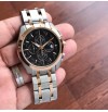Imported Tissot Couturier Black Dial Silver And Rosegold Chain Watch For Men