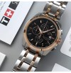 Imported Tissot Couturier Black Dial Silver And Rosegold Chain Watch For Men