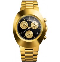 Rado Men's Black Dial Full Gold Chain Watch (IMPORTED)