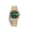 Rolex Day -Date Automatic Full Gold Green Dial Men's Watch