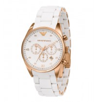 Original Armani AR5920 women/girl/ladies chronograph watch white colour