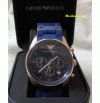 Emporio Armani AR5806 BLUE Sportivo Chronograph Men's Wrist Watch +Original Box