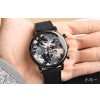 Emporio Armani AR1816 Classic Gunmetal Camouflage Dial Men Nubuck Leather Watch