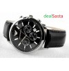 Import Emporio Armani AR2447 Black Dial Leather Strap Men's Watch