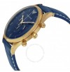 Imported Emporio Armani AR 1862 Chronograph Blue Dial Blue Leather Men's Watch
