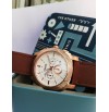 Imported Fossil Grant FS 5172 Chronograph Black Dial Brown Leather Men'S Watch