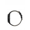 Imported Hugo Boss Three-hand watch with sunray brushed dial and leather strap
