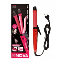 Nova 2 in 1 Hair Curler And Straightener Straightner(NHC1818SC) For Hair Styling