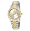 Imported Rolex Lady Datejust Silver Dial Steel and  Golden Automatic Ladies Watch