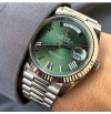 IMPORTED ROLEX OYSTER PERPETUAL DAY DATE WITH OLIVE GREEN DIAL