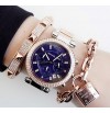 Michael Kors Women's MK6141 RoseGold-silver Tone Chronograph BLUE DIAL watch