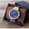 Michael Kors Women's MK6141 RoseGold-silver Tone Chronograph BLUE DIAL watch