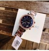 Michael Kors Women's MK6141 RoseGold-silver Tone Chronograph BLUE DIAL watch