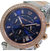 Michael Kors Women's MK6141 RoseGold-silver Tone Chronograph BLUE DIAL watch